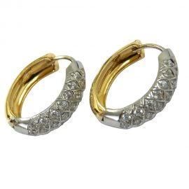 Brinco Feminino em Ouro 18K com Diamantes jbr000123-9