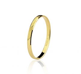 Aliança trabalhada em ouro amarelo 18k - 7501042000