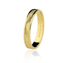 Aliança trabalhada em ouro amarelo 18k -7501212000