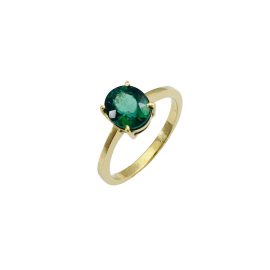 Anel em ouro 18k com uma turmalina verde