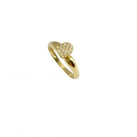 Anel em ouro 18k oval com diamantes