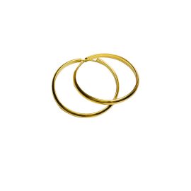 Brincos argola lisa em ouro 18k