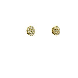 Brincos oval em ouro 18k